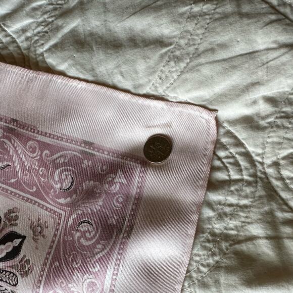 Vintage Jim Thompson Pink and Black Silk Scarf - Picture 6 of 7